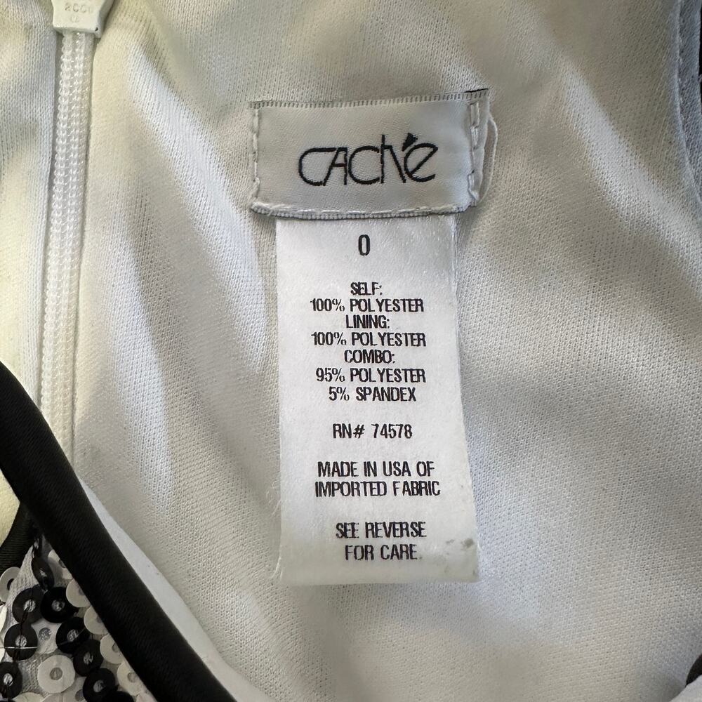 Cache Sequin Halter Dress Size 0 Scallop Flapper … - image 5